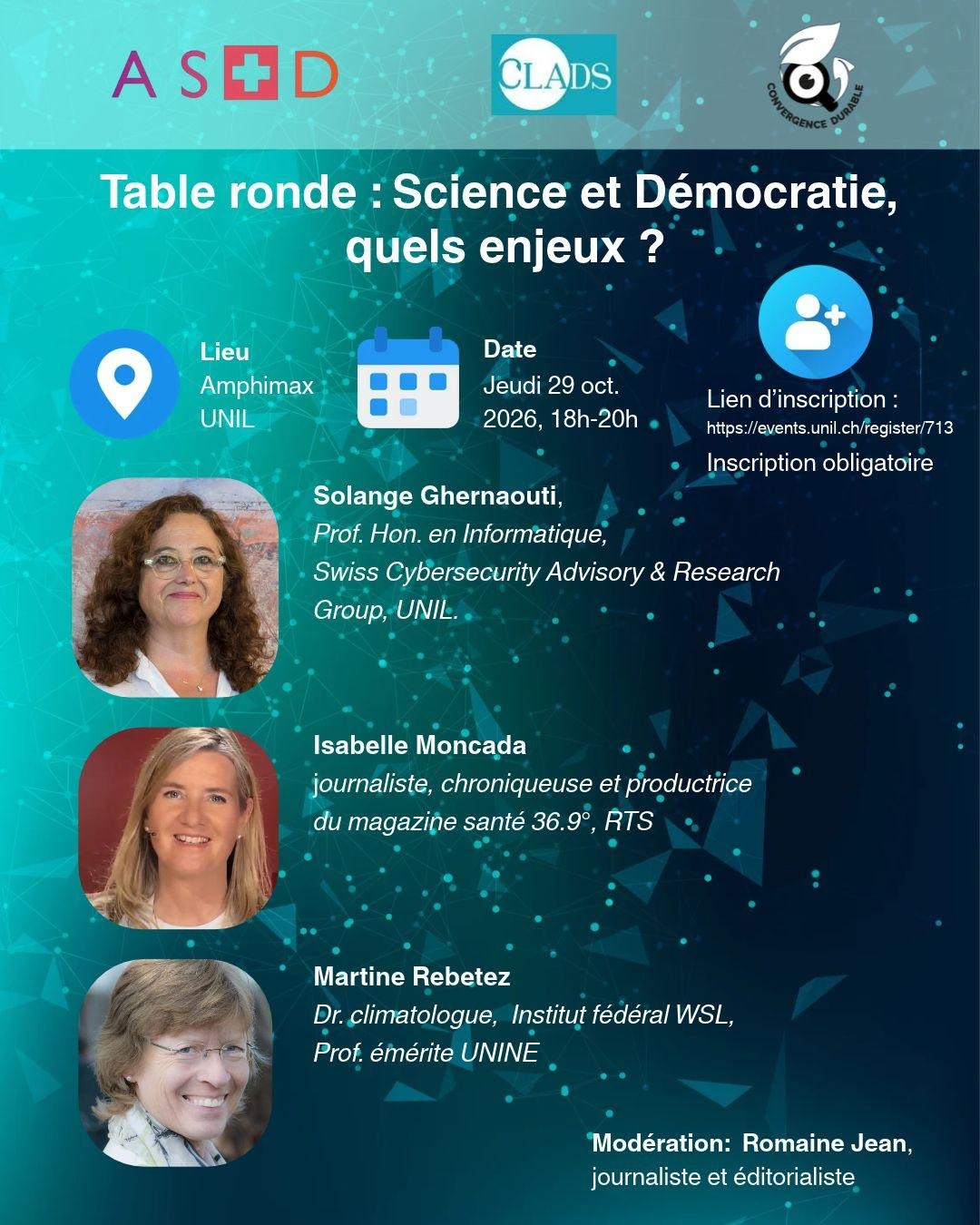 Table ronde : Science et Démocratie, quels enjeux ?